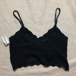 NWT Pacsun Black Crochet Crop Top